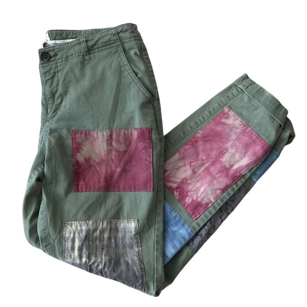 Y2K Cotton Patchwork Art Pants - image 3